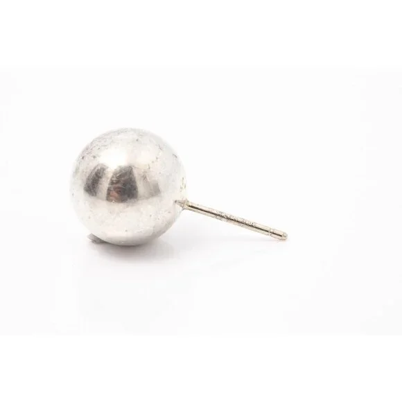 $695 Authentic TIFFANY & Co. Unisex Classic Ball Bead Silver 925 Stud Earrings